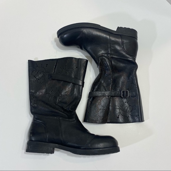 Bacio 61 Prolisso Leather Boots Black Size 9 - Picture 8 of 14